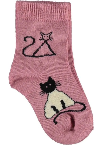New Cats Yaş Soket Çorap Pembe