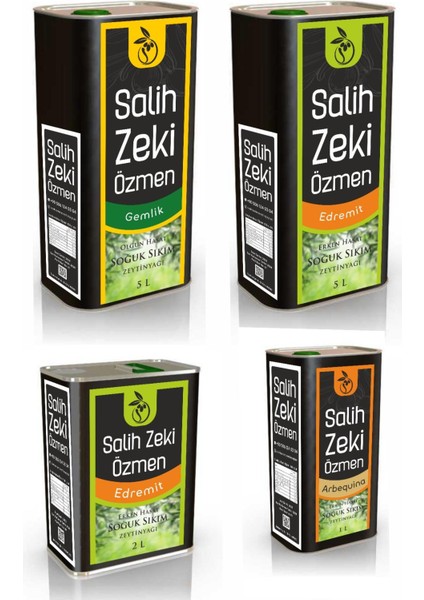 Edremit Soğuk Sıkım Erken Hasat Zeytinyağı 2 lt Teneke