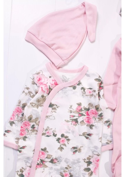 Kind Is Cool Desenli Nakışlı Kız Bebek 4'lü Tulum Seti modelleri