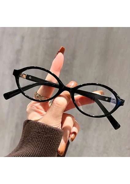 Mıux Leopar Oval Çerçeve Mavi Işık Korumalı Ekran Gözlüğü, Optik Uyumlu, Camları Değişebilir modelleri