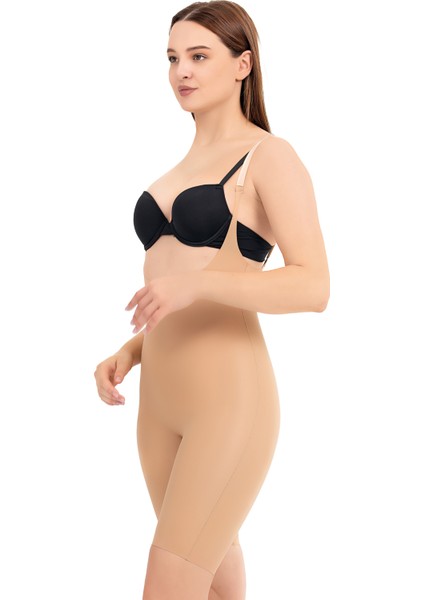 Gerçek Lazer Askılı Paçalı Iz Yapmayan Göğüs Altı Toparlayıcı Kaymaz Katlanmaz Body Korse