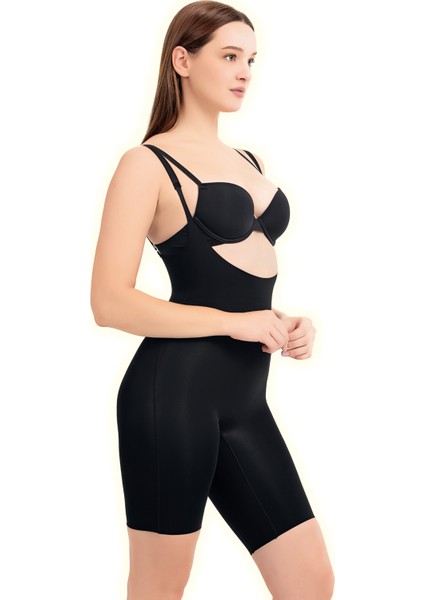 Gerçek Lazer Askılı Paçalı Iz Yapmayan Göğüs Altı Toparlayıcı Kaymaz Katlanmaz Body Korse
