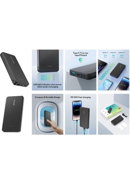 10000MAH Su Geçirmez Taşınabilir Şarj Cihazı Powerbank fırsatları