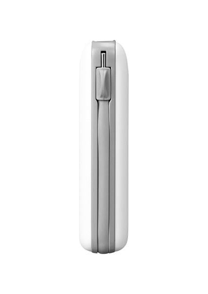 P102 10000MAH Prm 2*usb+Type-C+Micro+Lightning Beyaz LCD Taşınabilir Pil Şarj Cihazı Powerbank