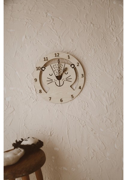 Bebek Çocuk Odası Ahşap Duvar Saati