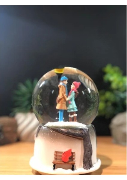 Romantik Işıklı Kar Kuresi
