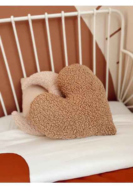 Teddy Kahve Kalp Yastık indirimleri