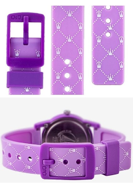 QCG9914 Lila Mor Su Geçirmez Kraliçe Kedi Desenli Rakamlı Kız Çocuk Kol Saati indirimleri
