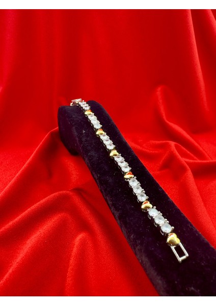 Celeste Shine Su Yolu Model Kalpli Çelik Bileklik Altın Sarısı (Gold)