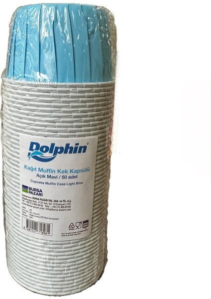 Muffin Kağıt Karton Mavi Cupcake Kek Kalıbı - 50 Adetlik 10 Paket fiyatları