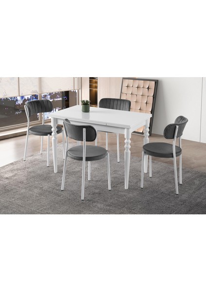 Cunda Beta Mutfak Masası Sandalye Takımı 70X110