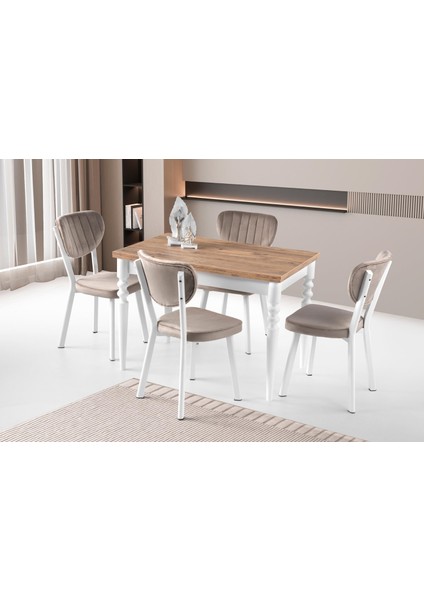 Cunda Star Mutfak Masası Sandalye Takımı 70X110