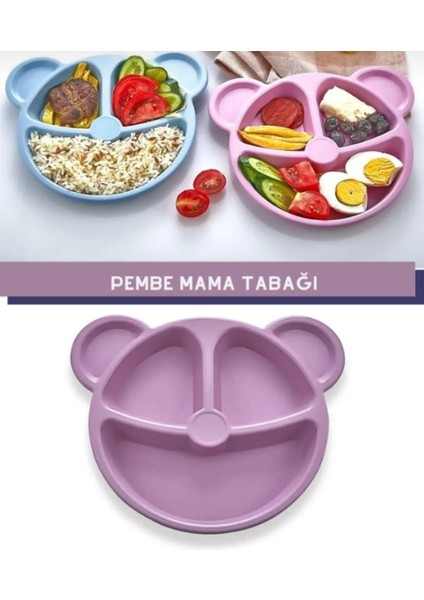 Mavi Ayıcık Şekilli | Figürlü Çocuk Tabağı Mama Kabı Mama ve Yemek Tabağı Çocuk Beslenme Kabı fırsatları