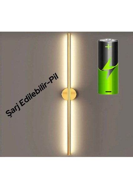 Gold LED Aplik Tekli Duvar Apliği Salon Koridor Otel Restoran Dekoratif Aplikler