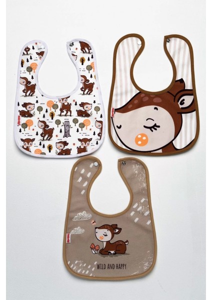 Karaca Temalı Kare 3 Parça Microfiber Mama Önlüğü Kendi Kutusunda (Su Geçirmez) Çıtçıtlı fiyatları