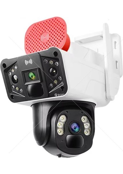 O-kam-3041 Wifi Ptz 6mp 3 Lens+Siren Kamera