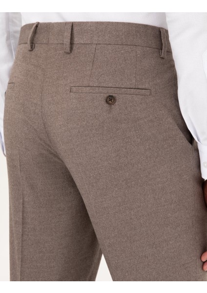 Erkek Açık Kahverengi Slim Fit Kumaş Pantolon 50293167-VR002