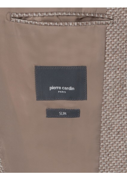 Erkek Açık Kahverengi Slim Fit Ceket 50292127-VR002