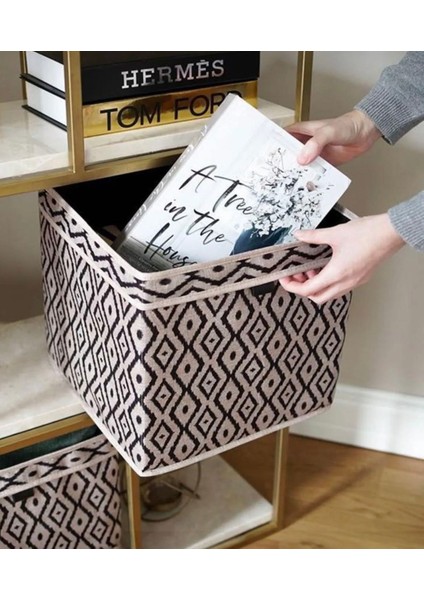 Bohe Çok Amaçlı Raf Düzenleyici Dekoratif Kutu Dolap Organizer Baza Altı Hurç 30 x 30 x 30 fırsatları