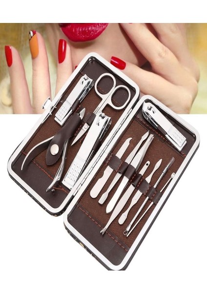 Profesyonel 12 Parça Çok Fonksiyonlu Manikür ve Pedikür Tırnak Seti Makyaj Seti Ayak Bakım Seti fiyatları