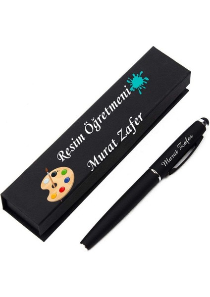Resim Öğretmenine Özel Hediye Kutulu Tükenmez Rubber Kalem