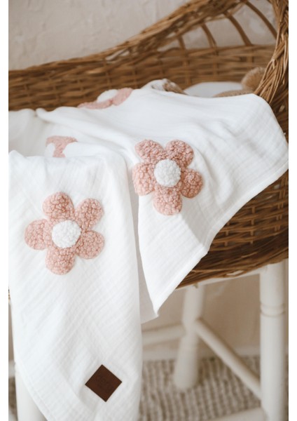 Teddy- Dört Kat Müslin Pudra Papatya Battaniye indirimleri