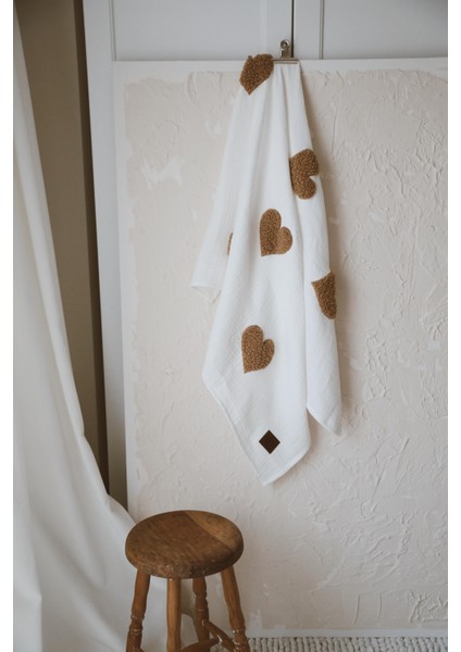 Teddy-Dört Kat Müslin Kalp Battaniye modelleri