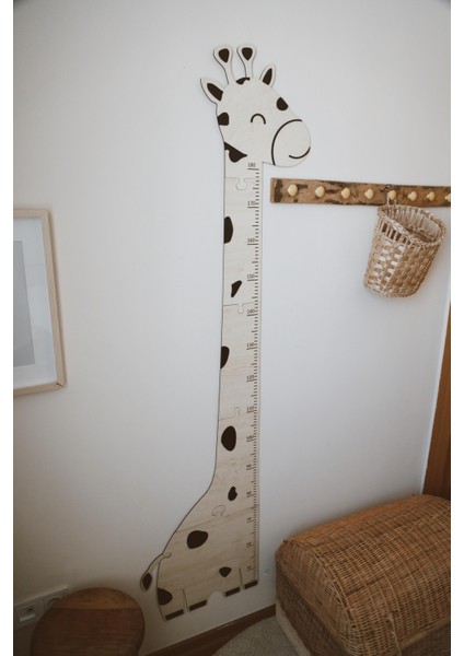 Zürafa Ahşap Puzzle Boy Ölçüm Cetveli indirimleri