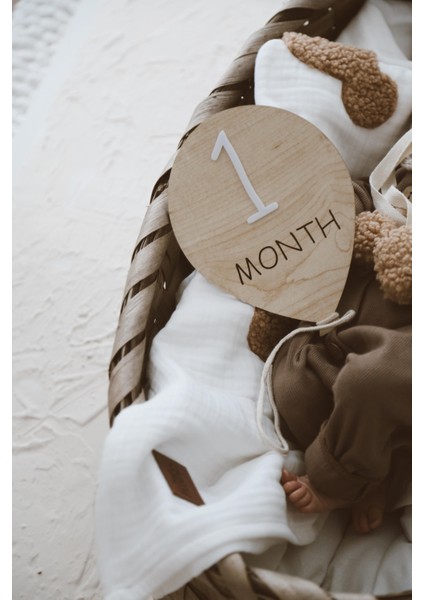 Ahşap Balon Bebek Anı Kartları 1mounth- 1year fırsatları