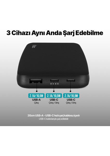 Chargeup 10.000 mAh Taşınabilir Şarj Aleti Usb-C Yeni Versiyon