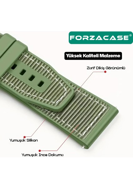 Huawei Watch Gt Sport Active Classic ile Uyumlu Kumaş Görünüm Silikon Kordon Kayış - FC910 fırsatları