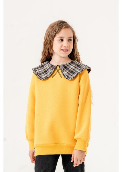 Yaka Detaylı Üç Iplik Kız Sweat 4531 fiyatları