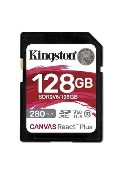Kıngston 128GB React+ SDR2V6/128GB Sdxc Hafıza Kartı