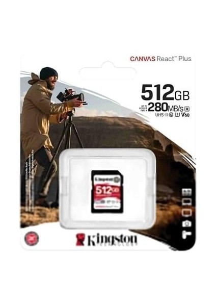 Kıngston 512GB React+ SDR2V6/512GB Sdxc Hafıza Kartı