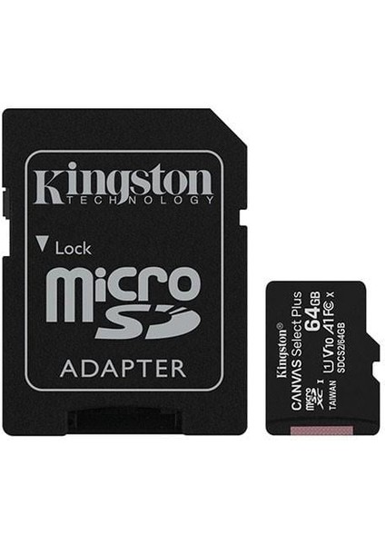 Kıngston Microsd 64GB SDCS2/64GB Hafıza Kartı
