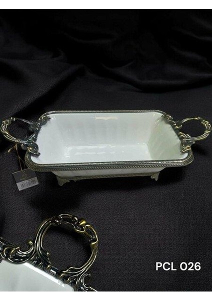 Elegance Dikdörtgen Derin Sunum Tabak Antique 41 cm Pcl 026