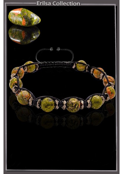 Sertifikalı Gerçek Aaa+ Terahertz - Unakit Taşı Bileklik- Ayarlamalı