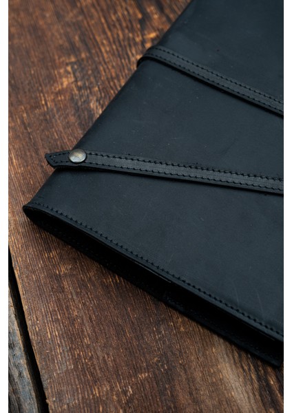 Hakiki Deri Kaplı Şerit Detaylı Defter
