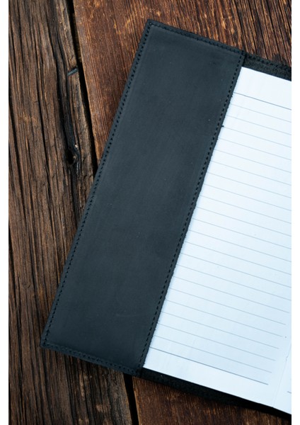 Hakiki Deri Kaplı Şerit Detaylı Defter