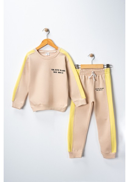 Erkek Çocuk Basic Model 3 Iplik Şardonlu Kalın Eşofman Takımı