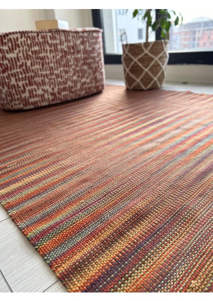 Dekoratif Doğal Yün Kilim Yıkanabilir Çift Taraflı 120*190