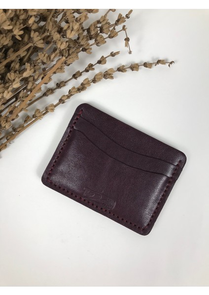 Kartlık Mürdüm Renk Hakiki Deri Unisex