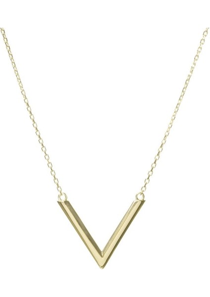 V Model Büyük Spor Altın Kolye