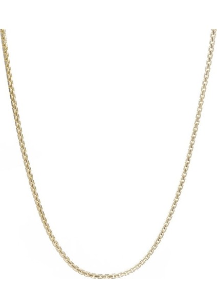 Kare Model Altın Zincir Kolye