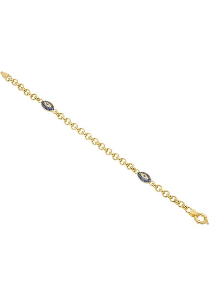 Göz Boncuklu Altın Bileklik