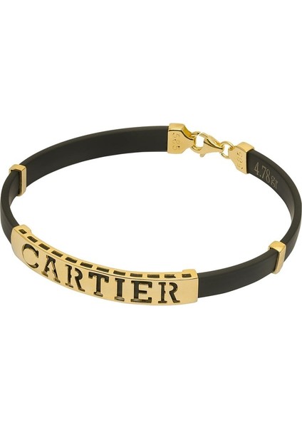 Cartier Yazılı Kauçuk Bileklik