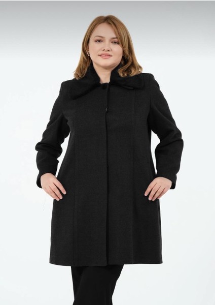 Pamela Kadın Astarlı Yaka Tüylü Erkek Yaka Kısa Kaşe Kaban fiyatları