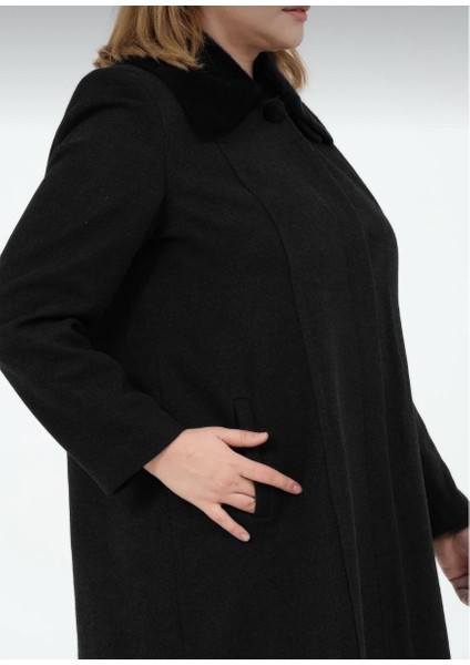 Pamela Kadın Astarlı Yaka Tüylü Erkek Yaka Kısa Kaşe Kaban fırsatları