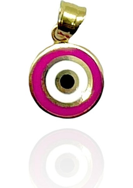 Pembe Nazar Gözlü Çocuk Kolye Ucu