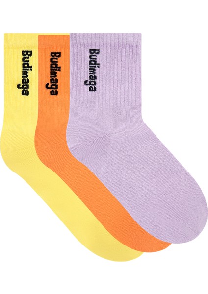 3'lü Paket- Kadın Basic Tenis Spor Soket Çorap